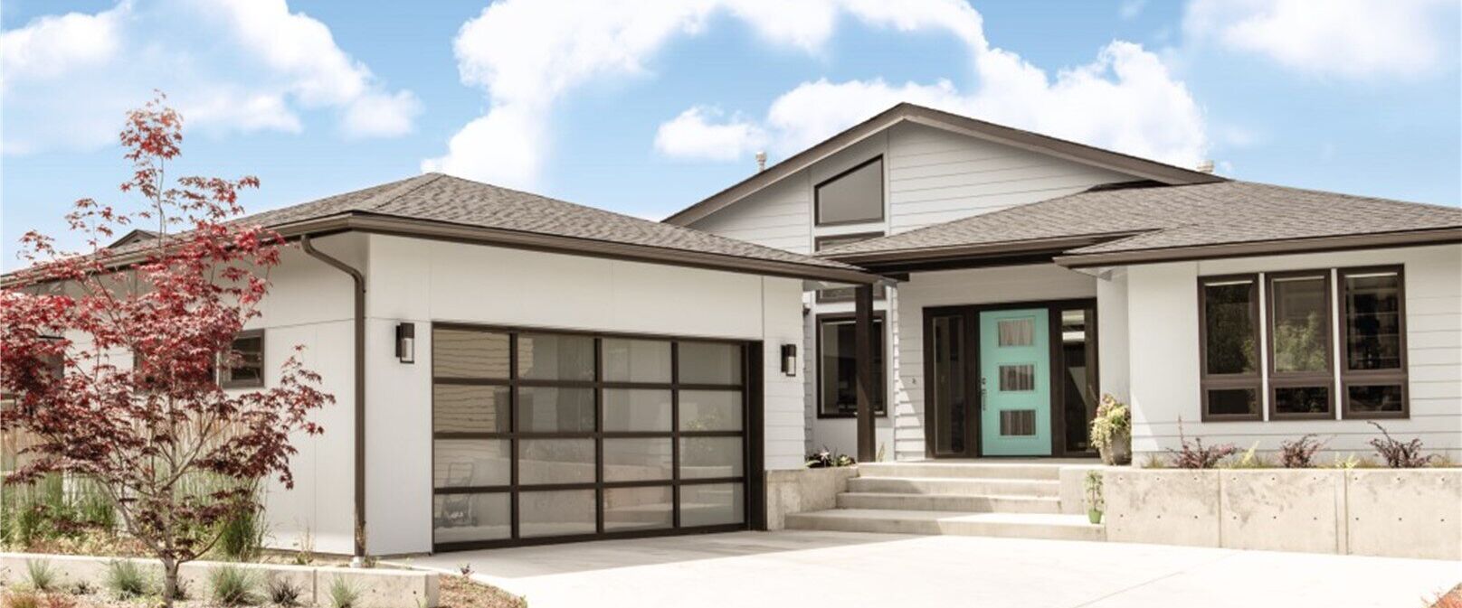 Modern Glass Garage Doors, Model 8800, Black Anodized, Satin Etch Glass Modern Glass Garage Doors - Over the Top Garage Doors, Albuquerue
