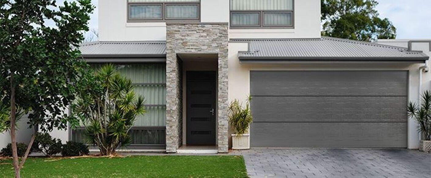 Classica Flush Design, Charcoal Finish Classica Flush Garage Doors, Over the Top Garage Doors