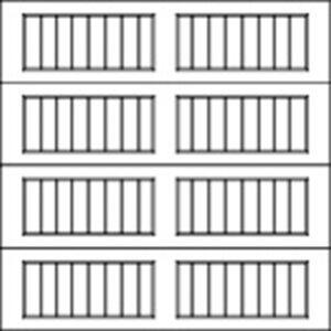 Designer steel 7 ft Ridgefield Panel (2) Designer Steel Garage Doors, Albuquerque Over the Top Doors